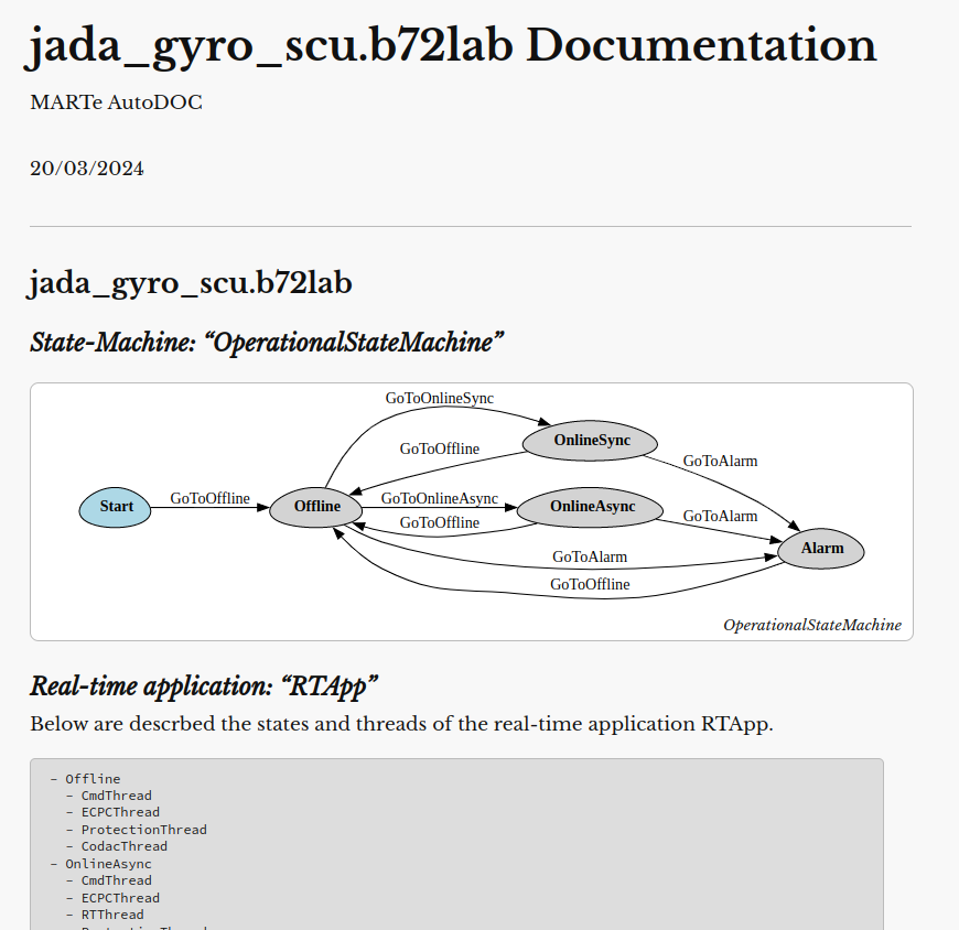 HTML output example